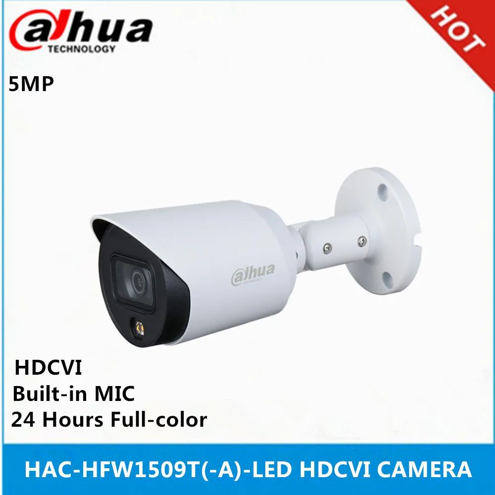 Dahua HAC-HFW1509T-A-LED 5-Мегапиксельная полноцветная камера Starlight HDCVI Bullet Со встроенным микрофоном с возможностью переключения CVI/CVBS/AHD/TVI
