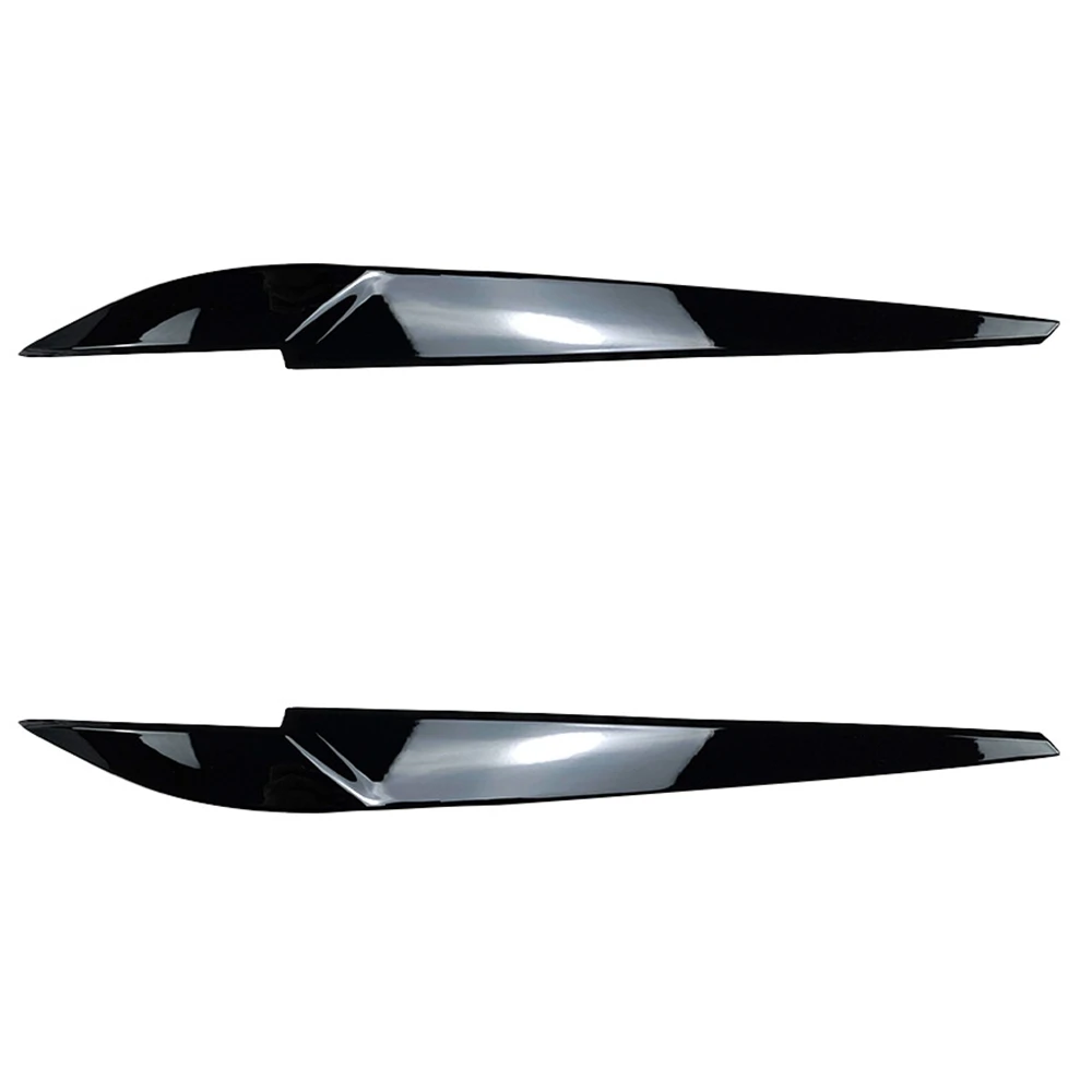 Крышка передней фары Лампа головного света Накладка для век и бровей ABS для BMW X5 X6 F15 F16 2014-2018 Черный глянец