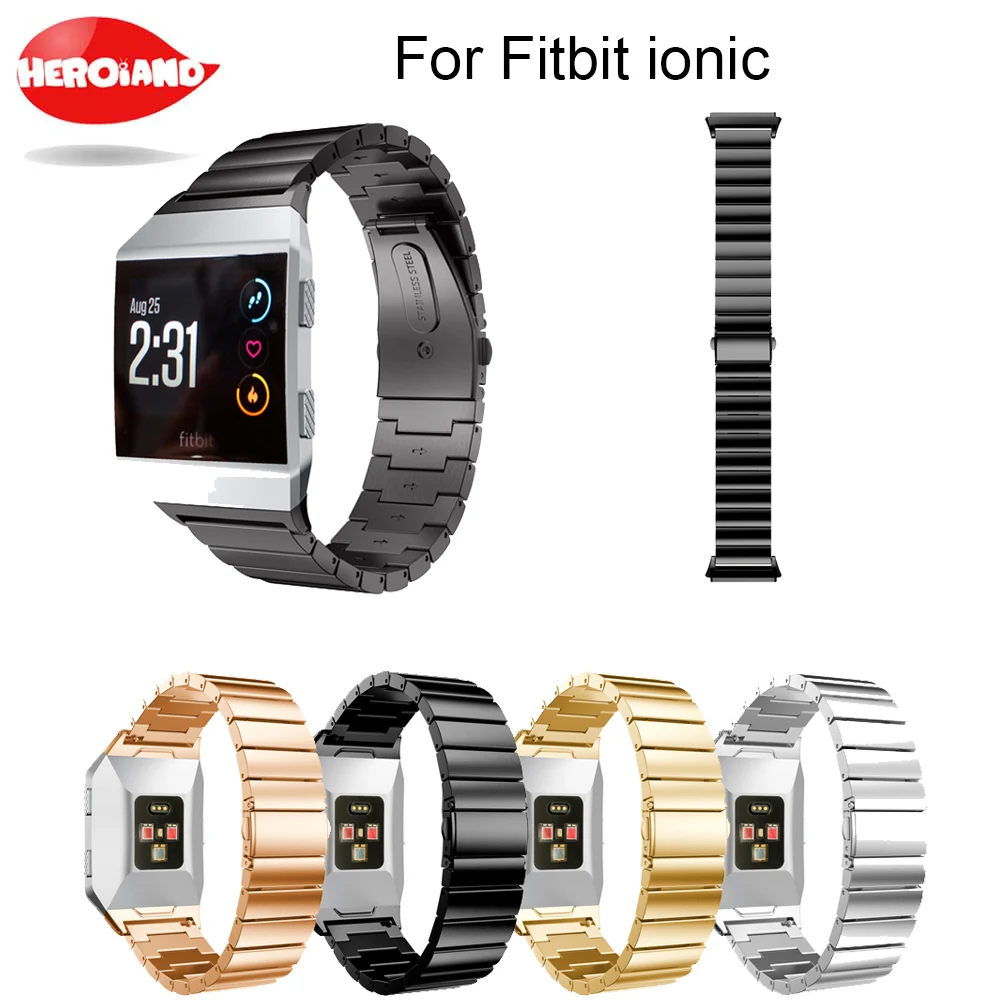 Для ремешков Fitbit Ionic достаточно прочного металлического ремешка для часов из нержавеющей стали, уникального процесса полировки, сменного делового браслета