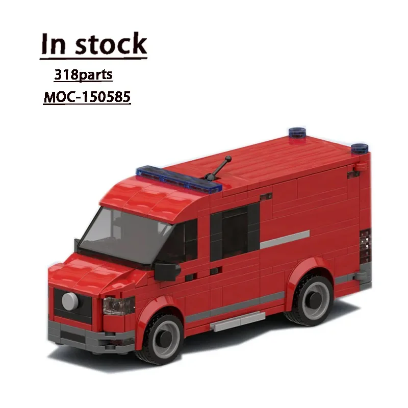 MOC-150585 Городская Маленькая Пожарно-спасательная машина в сборе сращивание Строительного блока Модель Мальчика Детский Рождественский подарок Строительный блок игрушка