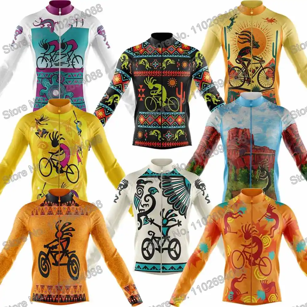 Kokopelli Велоспорт Джерси Зимняя велосипедная одежда Мужская осенняя рубашка для шоссейного велосипеда с длинным рукавом MTB Велосипедная термокуртка Спортивная одежда