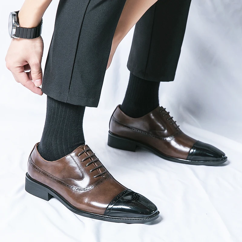 Мужские модельные туфли-оксфорды с модным принтом типа 