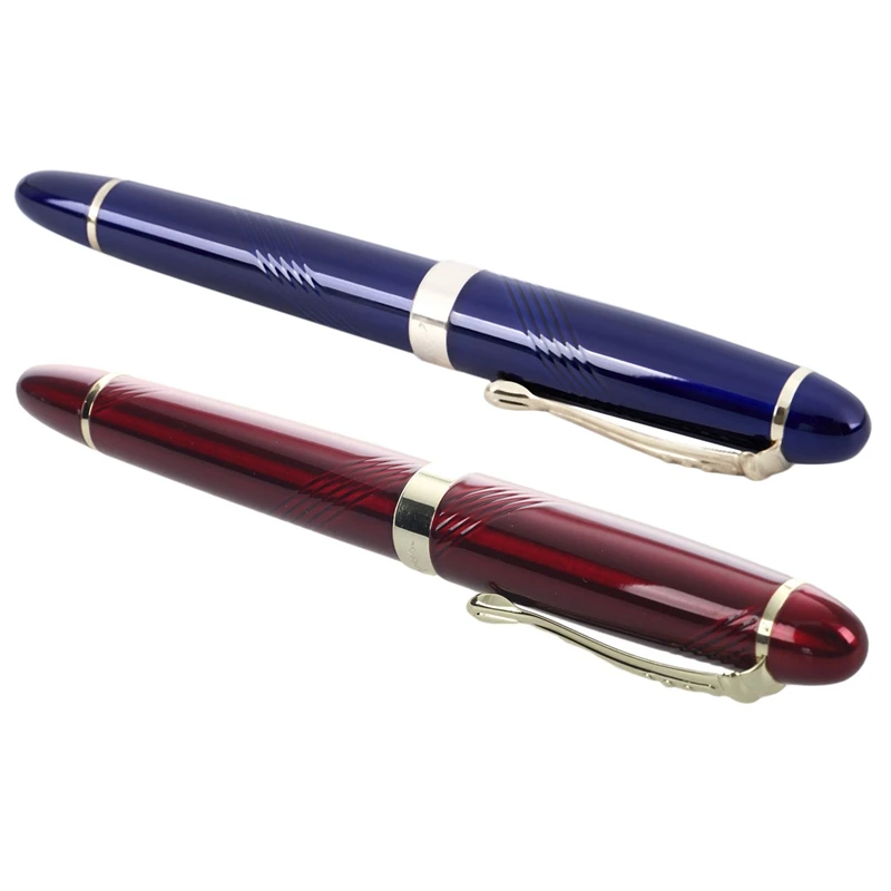 Авторучка JINHAO X450 18 KGP с широким пером 0,7 мм, красная и синяя, из 2 предметов