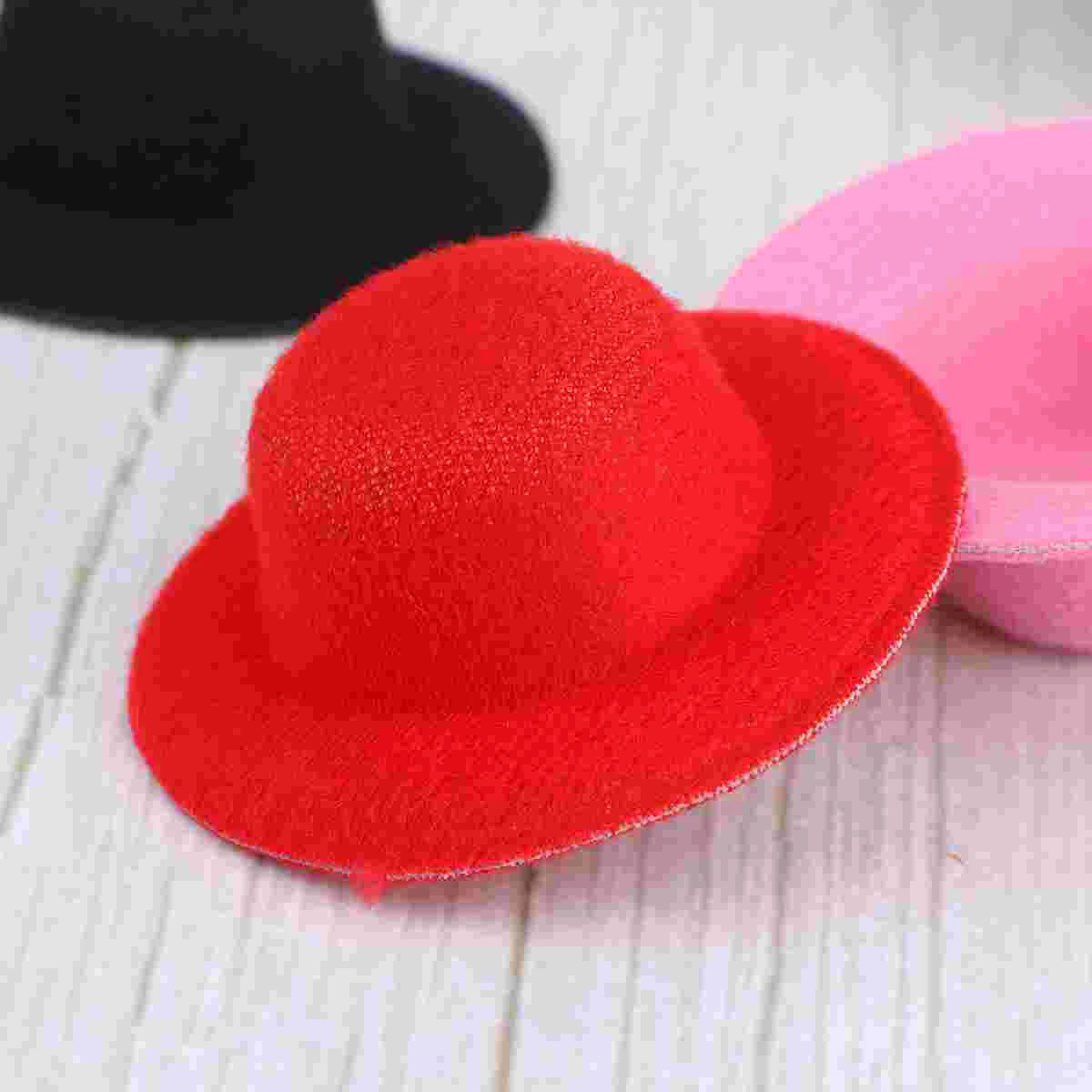 20шт Фетровая шляпа для миниатюрной работы Декор для подарков Аксессуары для волос своими руками ремесло