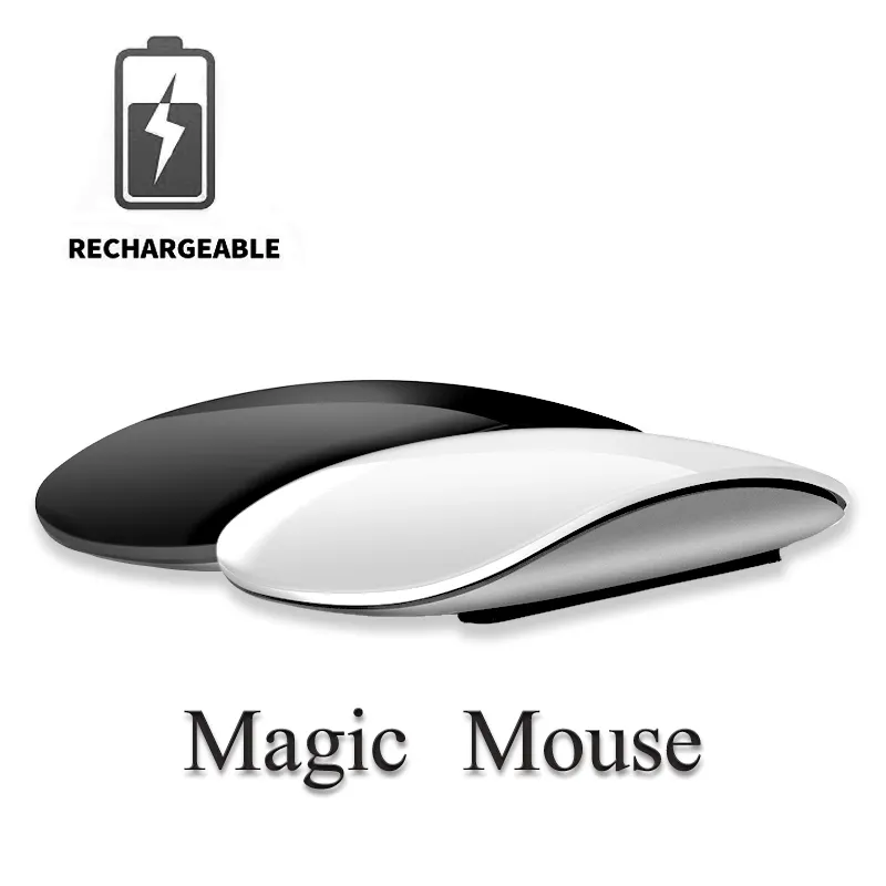 Беспроводная мышь Bluetooth 5.0 wirelesss Перезаряжаемая Бесшумная Мультидуговая Сенсорная Мышь Ультратонкая Magic Mouse Для Ноутбука Ipad Mac PC