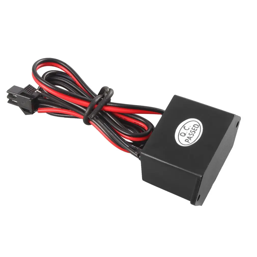 Черный источник питания 12 В, преобразователь постоянного тока в переменный для провода EL-лампы, электролюминесцентный светодиодный драйвер 5 М, вольтовый светодиодный