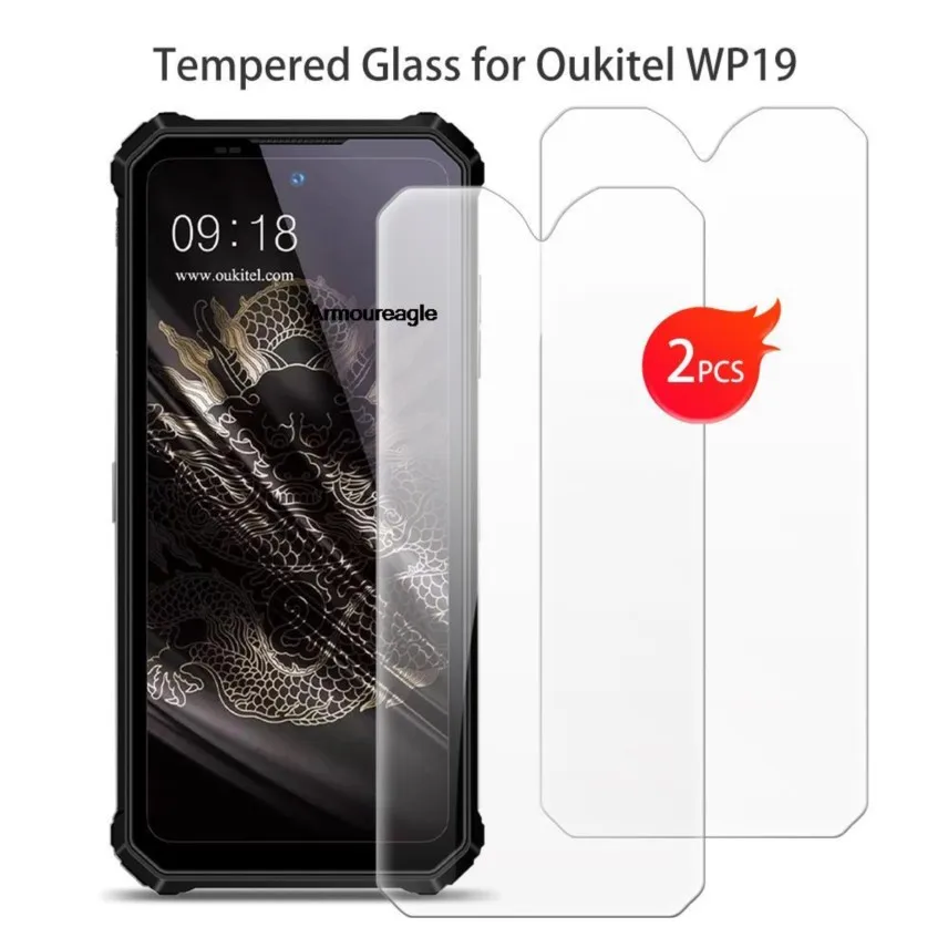 2шт защитное стекло из закаленного стекла для oukitelwp19 wp 19 протектор экрана для oukitel wp19 6,78-дюймовая защитная стеклянная пленка