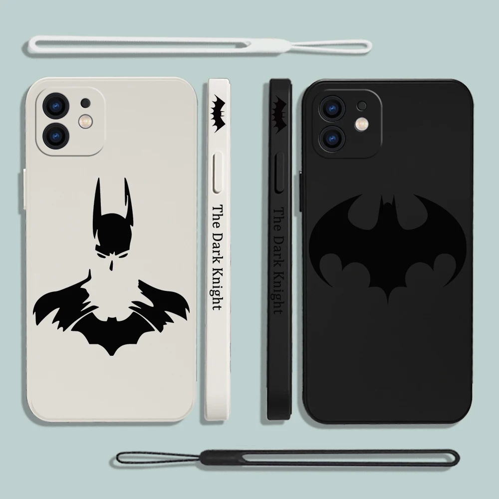 Чехол для телефона с Логотипом Темного Рыцаря и Бэтмена Samsung A53 A50 12 A52 A52S A51 A72 A71 A73 A81 A91 A32 A22 A20 A30 4G 5G с ремешком на руку